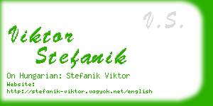 viktor stefanik business card